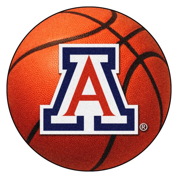 FanMats® - University of Arizona 27" Dia Nylon Face Basketball Ball Floor Mat with "A" Primary Logo