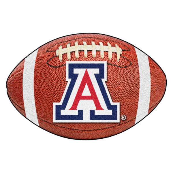 FanMats® - University of Arizona 20.5" x 32.5" Nylon Face Football Ball Floor Mat with "A" Primary Logo