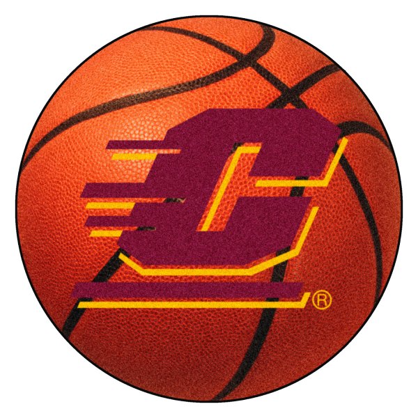 FanMats® - Central Michigan University 27" Dia Nylon Face Basketball Ball Floor Mat with "Block C" Logo