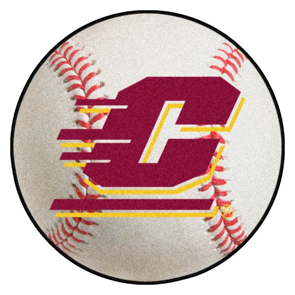 FanMats® - Central Michigan University 27" Dia Nylon Face Baseball Ball Floor Mat with "Block C" Logo