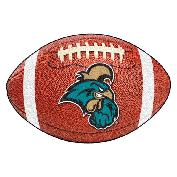FanMats® - Coastal Carolina University 20.5" x 32.5" Nylon Face Football Ball Floor Mat with "Chanticleer" Logo