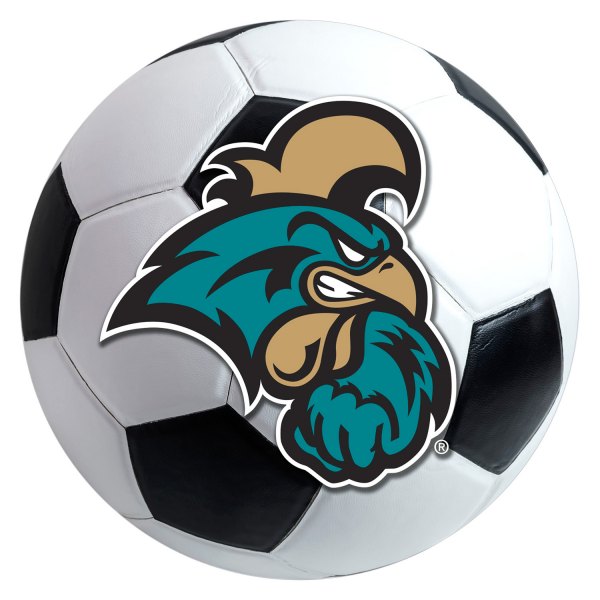 FanMats® - Coastal Carolina University 27" Dia Nylon Face Soccer Ball Floor Mat with "Chanticleer" Logo