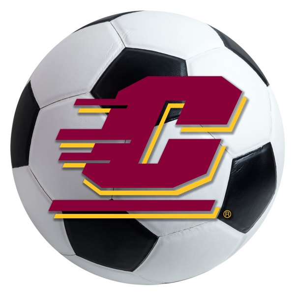 FanMats® - Central Michigan University 27" Dia Nylon Face Soccer Ball Floor Mat with "Block C" Logo