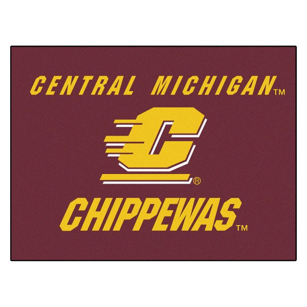 FanMats® - Central Michigan University 33.75" x 42.5" Nylon Face All-Star Floor Mat with "Block C" Logo & Wordmark