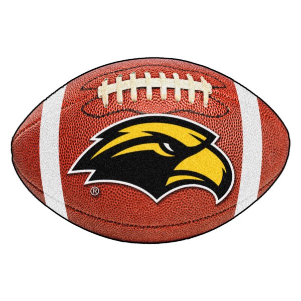 FanMats® - University of Southern Mississippi 20.5" x 32.5" Nylon Face Football Ball Floor Mat with "Eagle" Logo