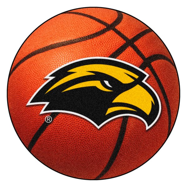 FanMats® - University of Southern Mississippi 27" Dia Nylon Face Basketball Ball Floor Mat with "Eagle" Logo