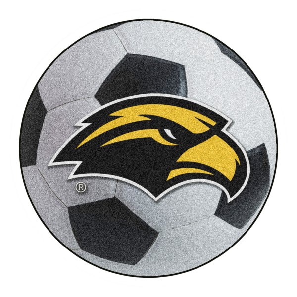 FanMats® - University of Southern Mississippi 27" Dia Nylon Face Soccer Ball Floor Mat with "Eagle" Logo