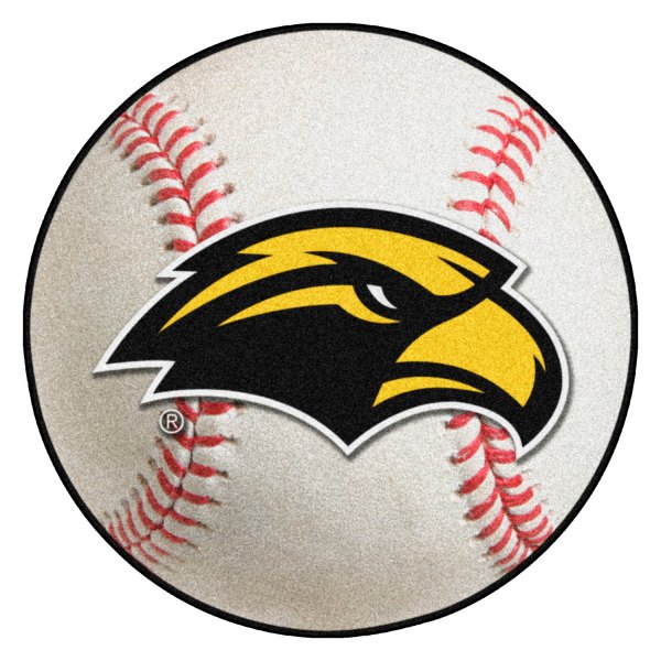 FanMats® - University of Southern Mississippi 27" Dia Nylon Face Baseball Ball Floor Mat with "Eagle" Logo
