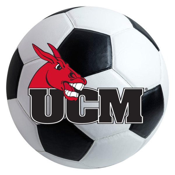 FanMats® - University of Central Missouri 27" Dia Nylon Face Soccer Ball Floor Mat with "Mule & UCM" Logo