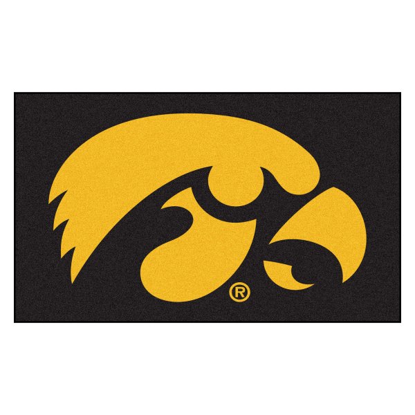 FanMats® - University of Iowa 19" x 30" Nylon Face Starter Mat with "Hawkeye" Logo
