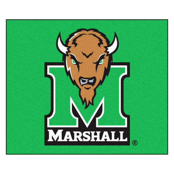FanMats® - Marshall University 59.5" x 71" Nylon Face Tailgater Mat with "Bison Head & M" Logo