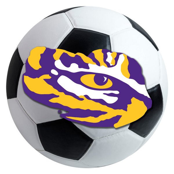 FanMats® - Louisiana State University 27" Dia Nylon Face Soccer Ball Floor Mat with "Tiger Eye" Logo