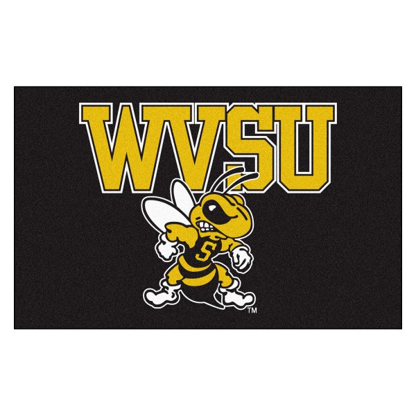 FanMats® - West Virginia State University 60" x 96" Nylon Face Ulti-Mat with "WVSU & Yellow Jacket" Logo