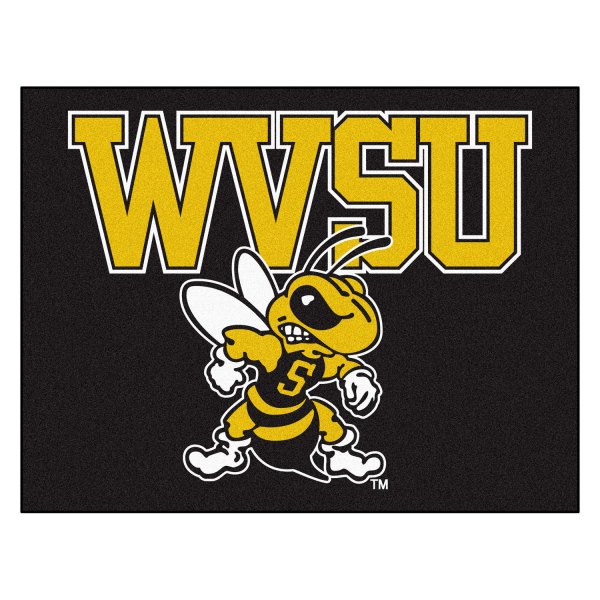 FanMats® - West Virginia State University 33.75" x 42.5" Nylon Face All-Star Floor Mat with "WVSU & Yellow Jacket" Logo