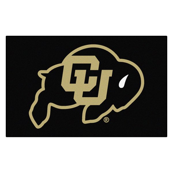 FanMats® - University of Colorado 60" x 96" Nylon Face Ulti-Mat with "CU & Buffalo" Logo