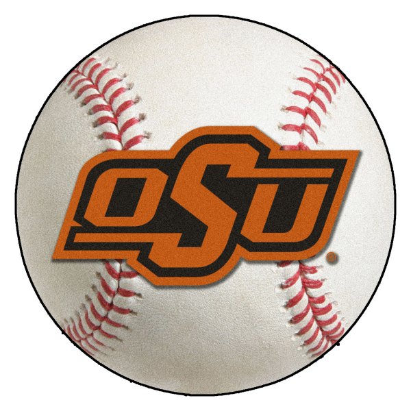 FanMats® - Oklahoma State University 27" Dia Nylon Face Baseball Ball Floor Mat with "OSU" Logo