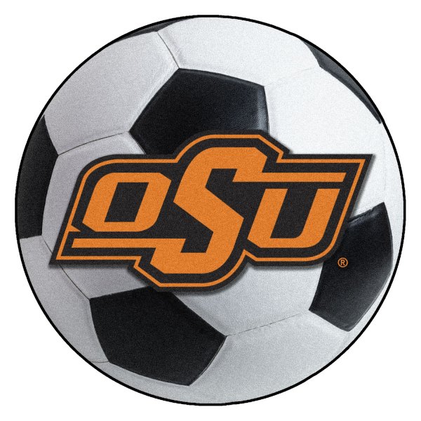 FanMats® - Oklahoma State University 27" Dia Nylon Face Soccer Ball Floor Mat with "OSU" Logo