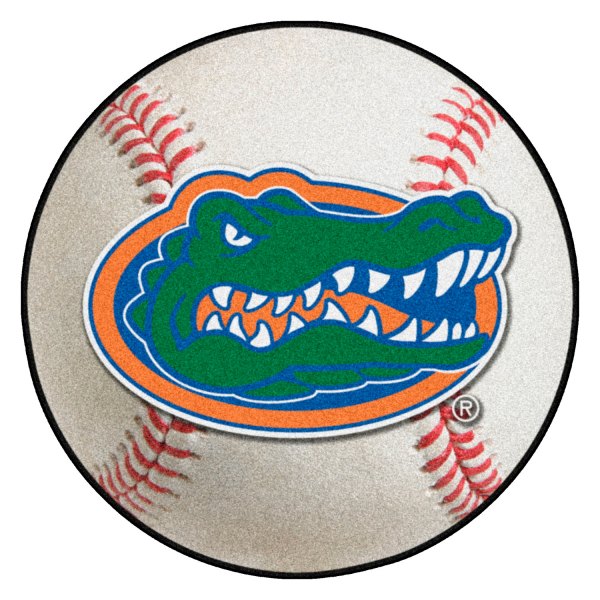 FanMats® - University of Florida 27" Dia Nylon Face Baseball Ball Floor Mat with "Gator" Logo