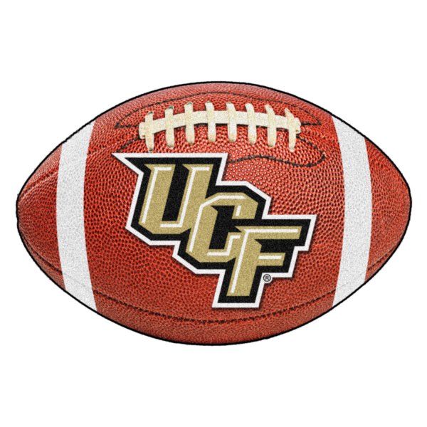 FanMats® - University of Central Florida 20.5" x 32.5" Nylon Face Football Ball Floor Mat with "UCF" Primary Logo