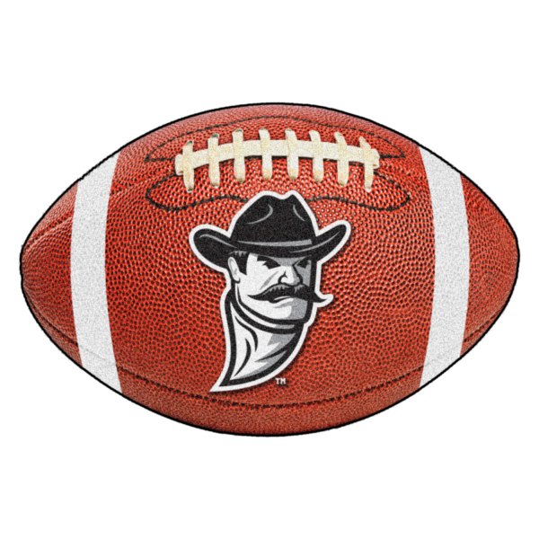 FanMats® - New Mexico State University 20.5" x 32.5" Nylon Face Football Ball Floor Mat with "Pistol Pete" Logo