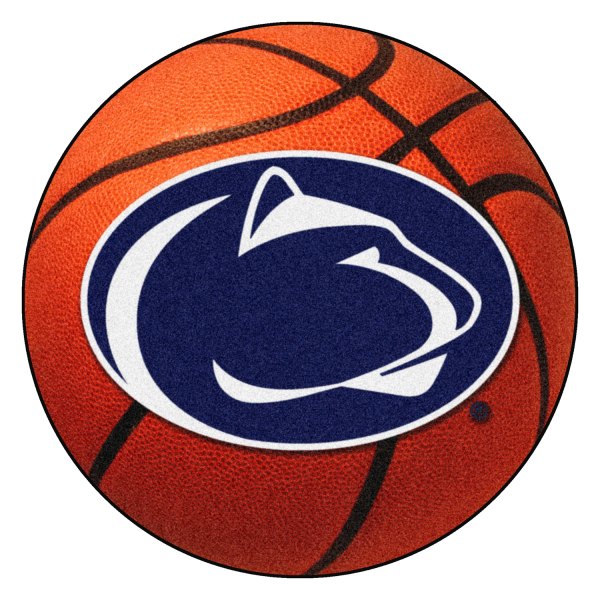 FanMats® - Penn State University 27" Dia Nylon Face Basketball Ball Floor Mat with "Nittany Lion" Logo