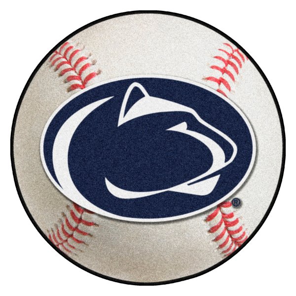 FanMats® - Penn State University 27" Dia Nylon Face Baseball Ball Floor Mat with "Nittany Lion" Logo