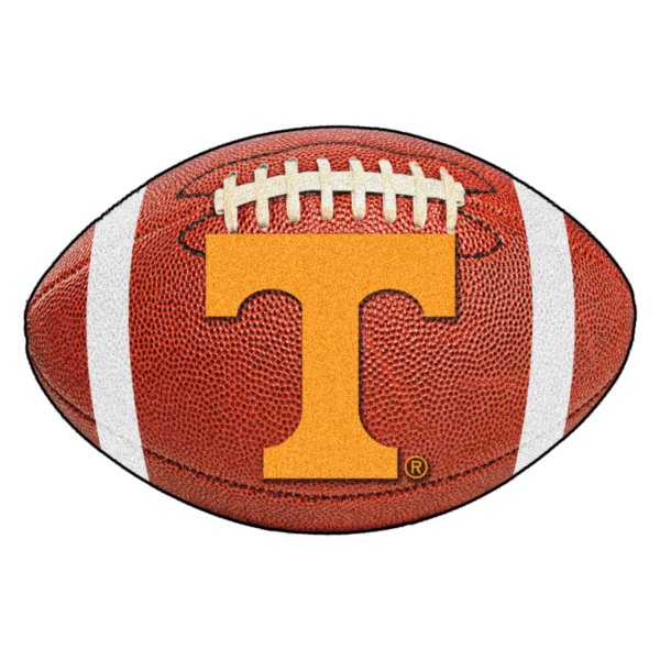 FanMats® - University of Tennessee 20.5" x 32.5" Nylon Face Football Ball Floor Mat with "Power T" Logo