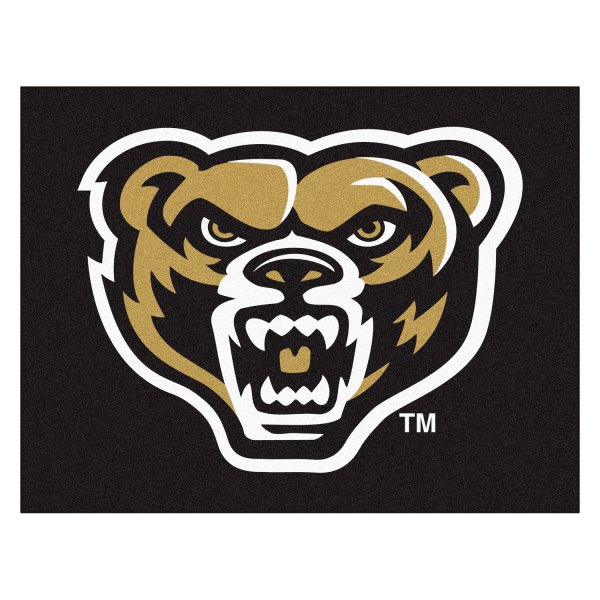 FanMats® - Oakland University 33.75" x 42.5" Nylon Face All-Star Floor Mat with "Grizzly Bear" Logo