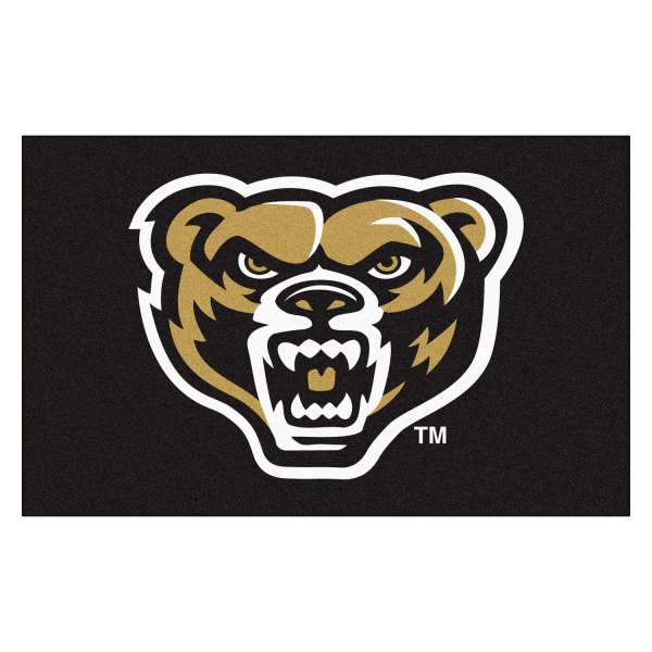 FanMats® - Oakland University 60" x 96" Nylon Face Ulti-Mat with "Grizzly Bear" Logo