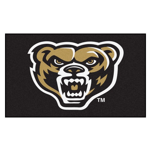 FanMats® - Oakland University 19" x 30" Nylon Face Starter Mat with "Grizzly Bear" Logo