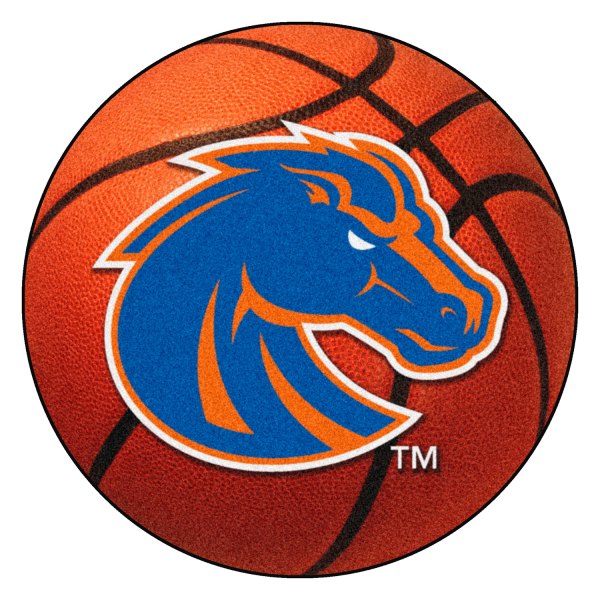 FanMats® - Boise State University 27" Dia Nylon Face Basketball Ball Floor Mat with "Bronco" Logo