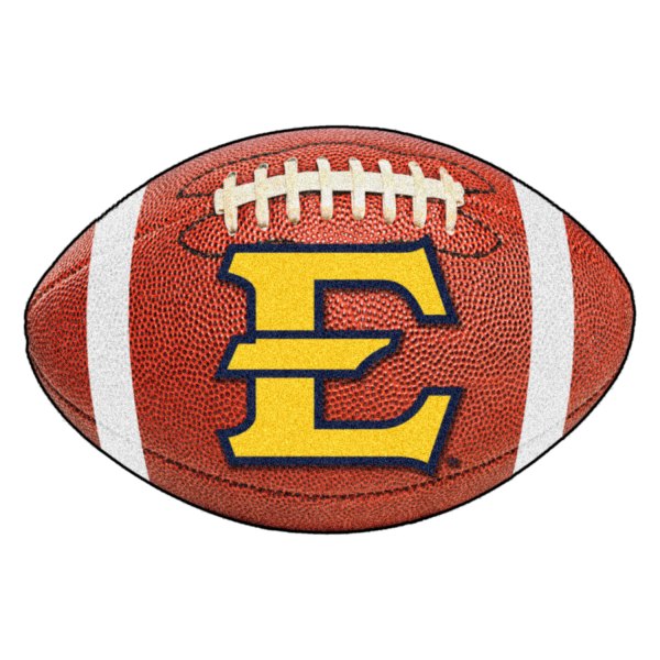 FanMats® - East Tennessee State University 20.5" x 32.5" Nylon Face Football Ball Floor Mat with "Stylized E" Logo