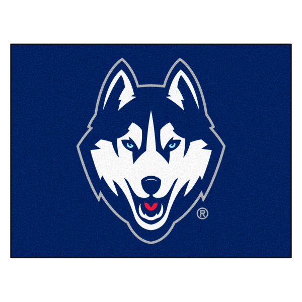 FanMats® - University of Connecticut 33.75" x 42.5" Nylon Face All-Star Floor Mat with "Husky" Logo