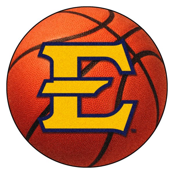 FanMats® - East Tennessee State University 27" Dia Nylon Face Basketball Ball Floor Mat with "Stylized E" Logo