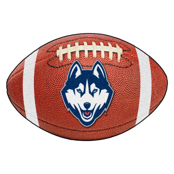 FanMats® - University of Connecticut 20.5" x 32.5" Nylon Face Football Ball Floor Mat with "Husky" Logo