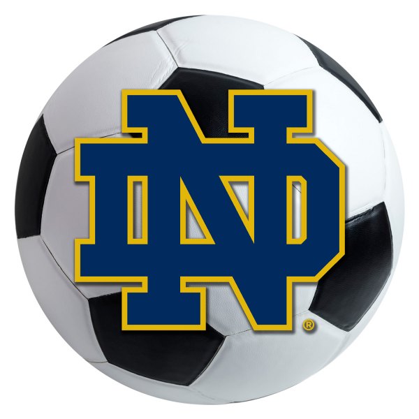 FanMats® - Notre Dame 27" Dia Nylon Face Soccer Ball Floor Mat with "ND" Logo