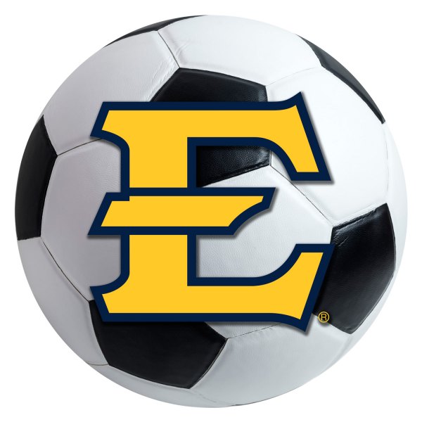 FanMats® - East Tennessee State University 27" Dia Nylon Face Soccer Ball Floor Mat with "Stylized E" Logo