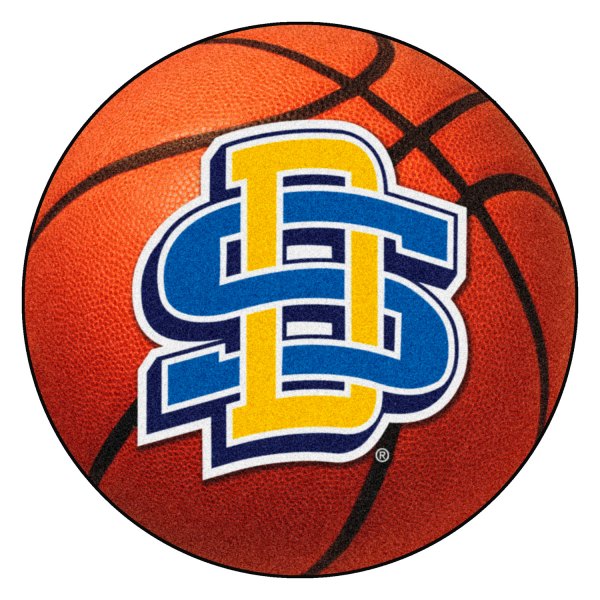 FanMats® - South Dakota State University 27" Dia Nylon Face Basketball Ball Floor Mat with "Interlocked SD" Logo