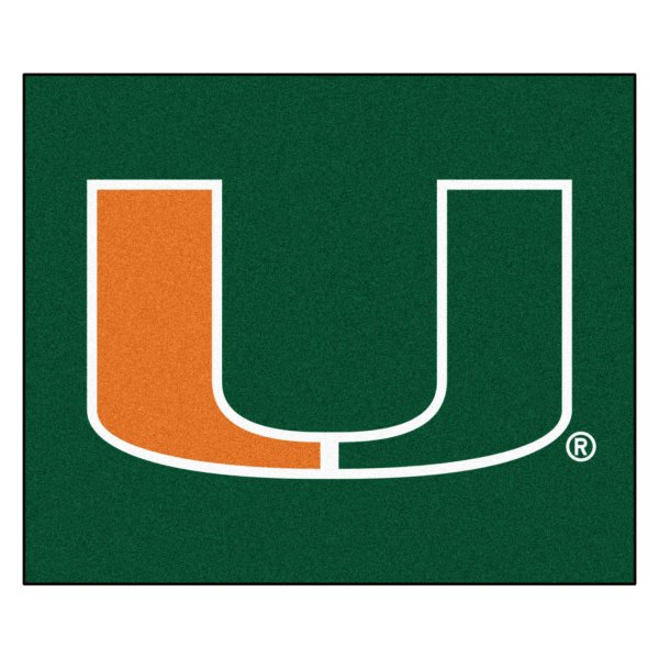 FanMats® - University of Miami 59.5" x 71" Nylon Face Tailgater Mat with "U" Logo