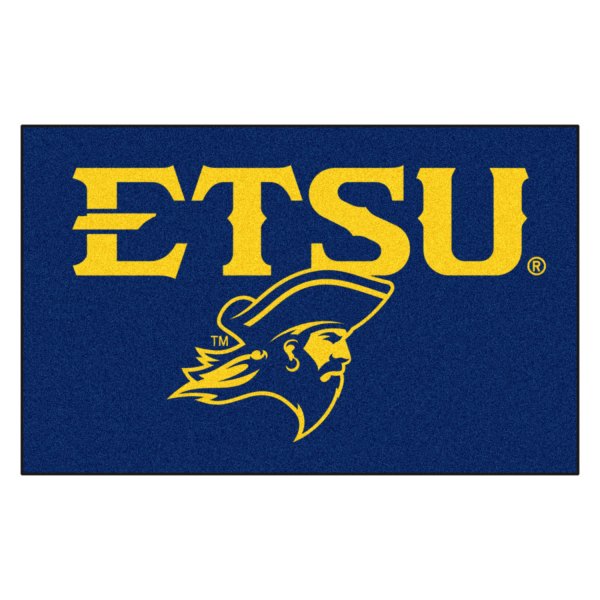 FanMats® - East Tennessee State University 60" x 96" Nylon Face Ulti-Mat with "Pirate Head & ETSU" Logo