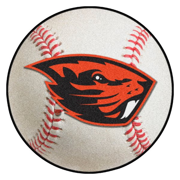 FanMats® - Oregon State University 27" Dia Nylon Face Baseball Ball Floor Mat with "Beaver" Logo