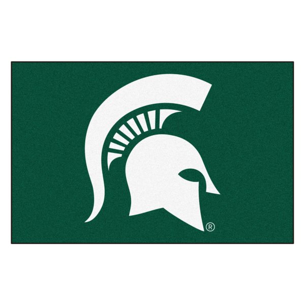 FanMats® - Michigan State University 19" x 30" Nylon Face Starter Mat with "Spartan Helmet" Logo