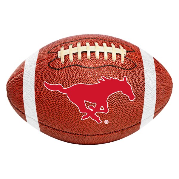 FanMats® - Southern Methodist University 20.5" x 32.5" Nylon Face Football Ball Floor Mat with "Mustang" Logo
