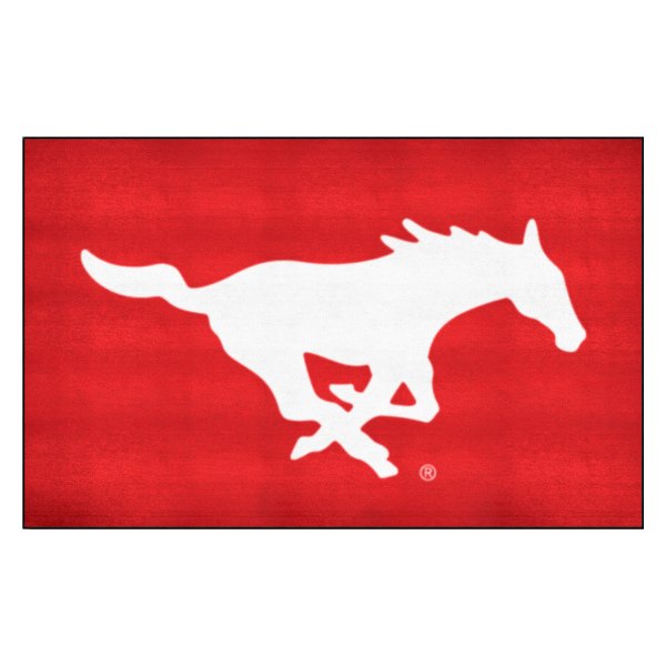 FanMats® - Southern Methodist University 60" x 96" Nylon Face Ulti-Mat with "Mustang" Logo