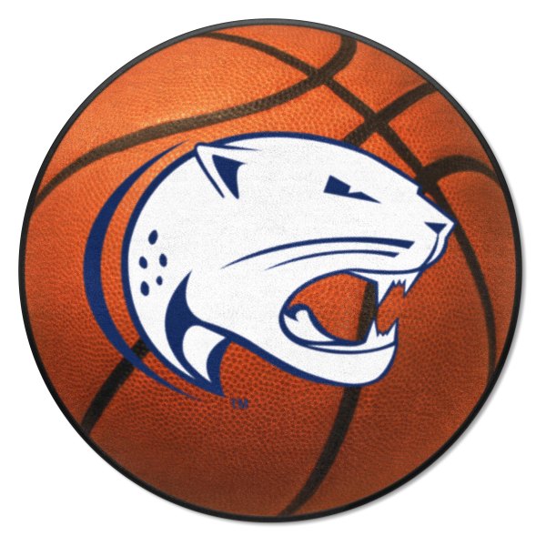 FanMats® - University of South Alabama 27" Dia Nylon Face Basketball Ball Floor Mat with "Jaguar" Logo