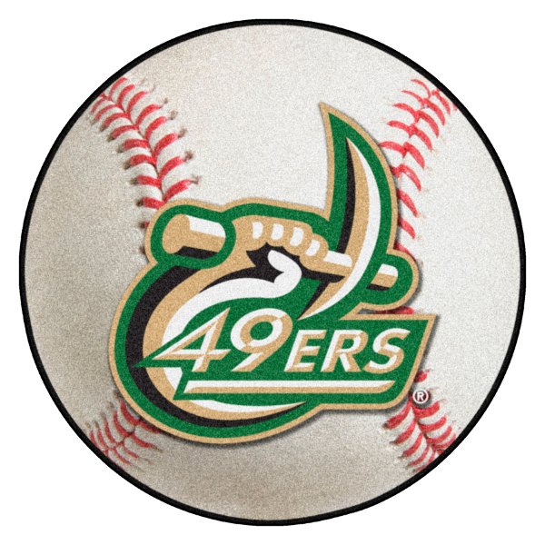 FanMats® - University of North Carolina (Charlotte) 27" Dia Nylon Face Baseball Ball Floor Mat with "Niner Pick & 49ers" Logo