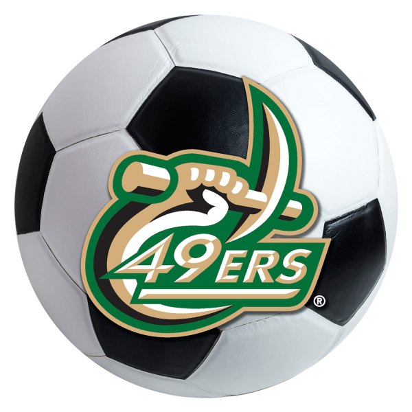 FanMats® - University of North Carolina (Charlotte) 27" Dia Nylon Face Soccer Ball Floor Mat with "Niner Pick & 49ers" Logo