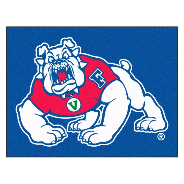 FanMats® - Fresno State University 33.75" x 42.5" Blue Nylon Face All-Star Floor Mat with "Bulldog" Logo