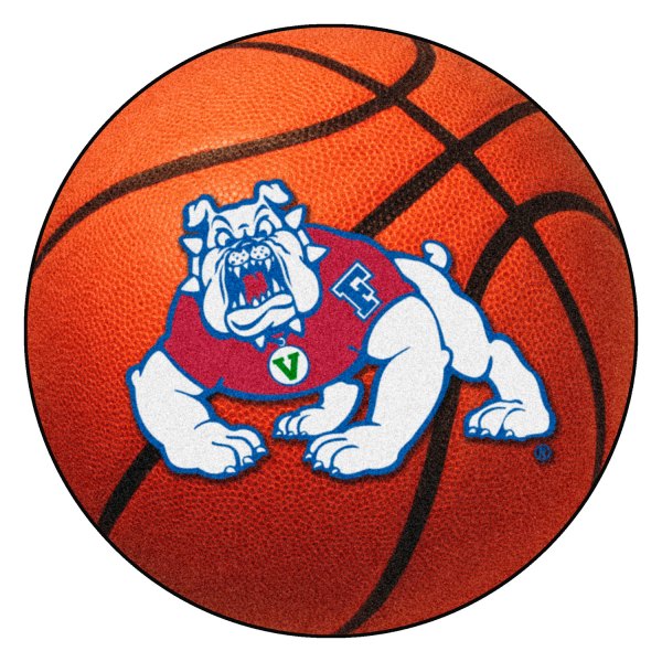 FanMats® - Fresno State University 27" Dia Nylon Face Basketball Ball Floor Mat