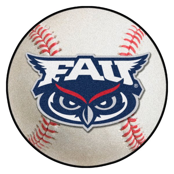 FanMats® - Florida Atlantic University 27" Dia Nylon Face Baseball Ball Floor Mat with "FAU Owl" Logo